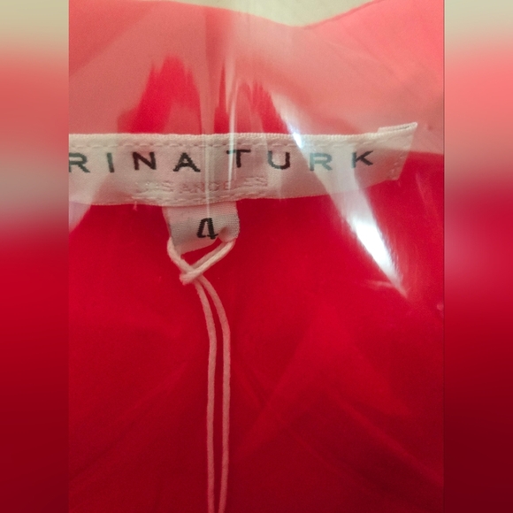 Trina Turk Mixology Cold-Shoulder Red Mini Sundress with Dolman Sleeves - Picture 2 of 6